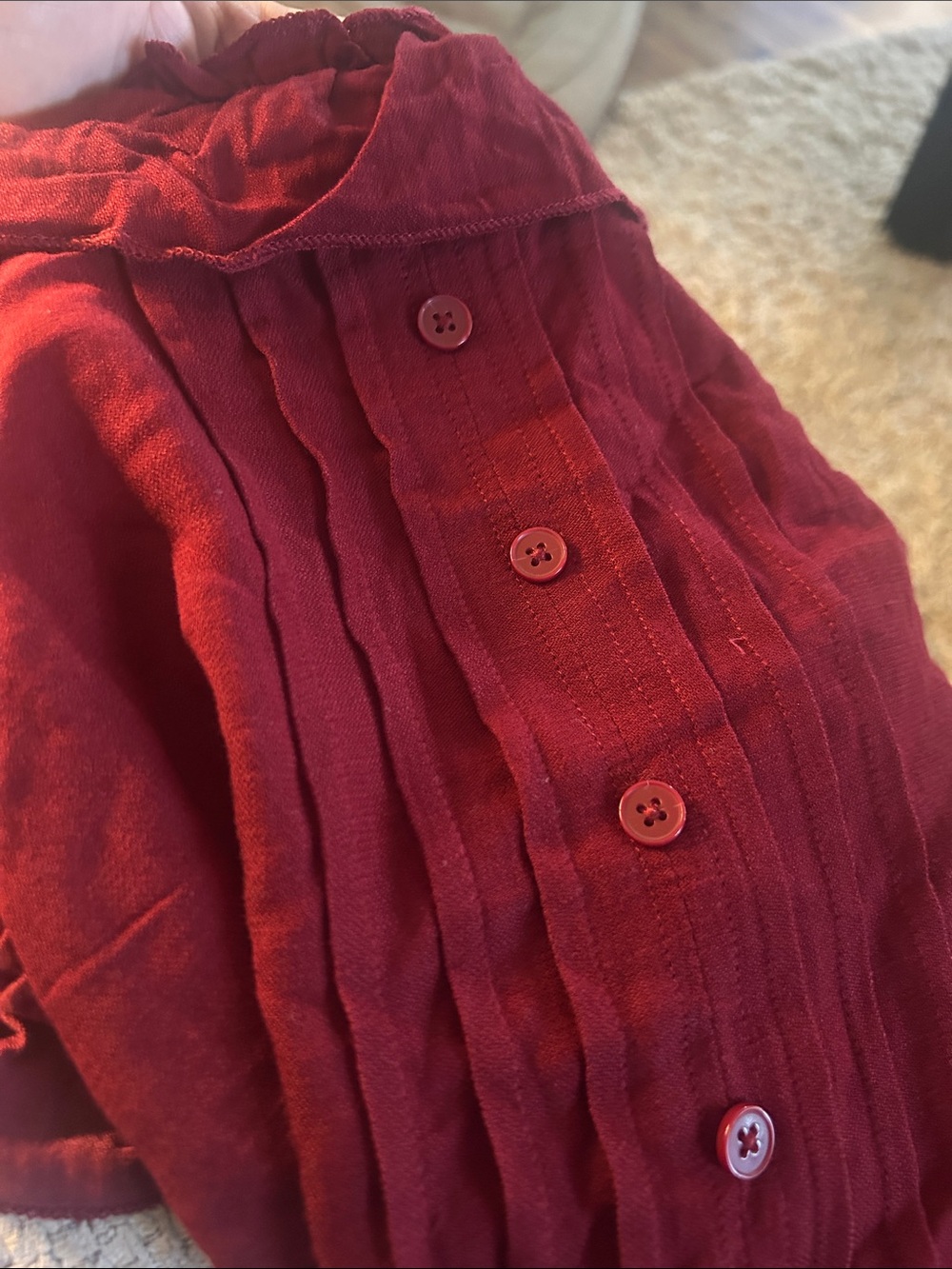 NWT Universal Thread cami ruffle A-line dress in Maroon - Picture 8 of 8
